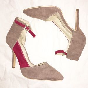 💕 Suede Duo Color Heels